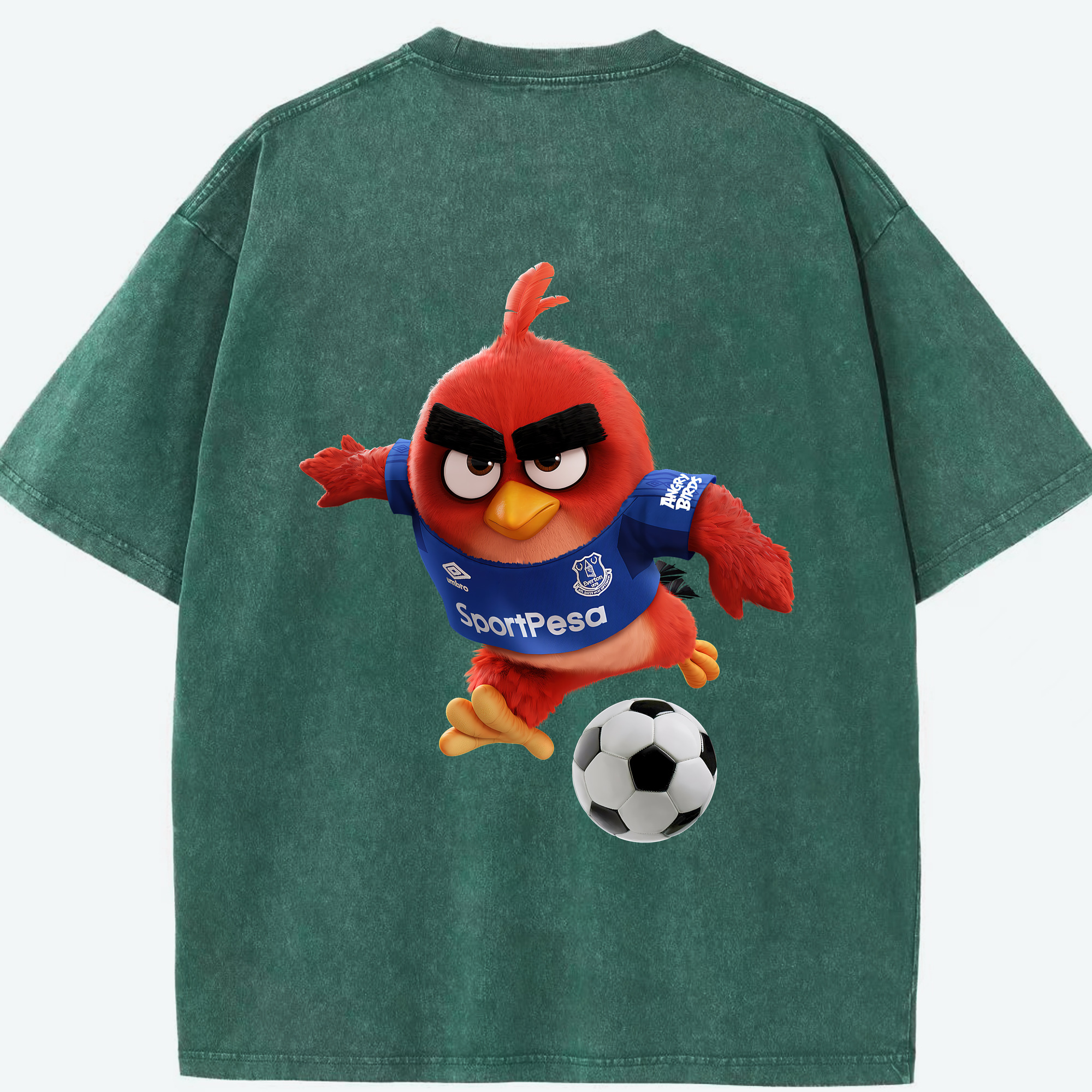 （画像用） Angry Birds アングリーバード 綿100% ヴィンテージ風 半袖Tシャツ（背面プリント）
